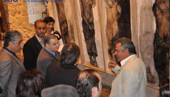 افتتاح معرض الدكتور باسم دحدوح عميد كلية الفنون