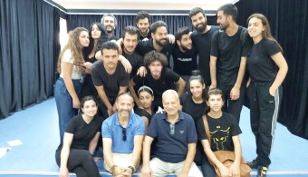 Performing Arts Department students, acting department, first exam, first class