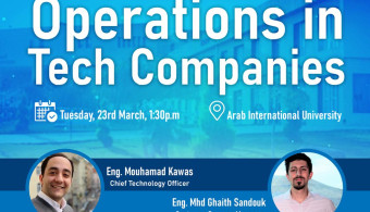 دعوة لحضور محاضرة بعنوان العمليات في الشركات التقنية   Operations in Tech companies