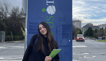 الطالبة رنده يونس يونس تباشر المنحة في جامعة سانتياغو الإسبانية بتمويل من إيراسموس بلس