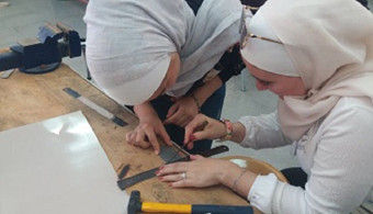 إعادة افتتاح وتأهيل مجمع الورشات في الجامعة العربية الدولية