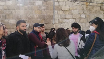 A scientific trip in the gardens and site landscaping course in the College of Architecture