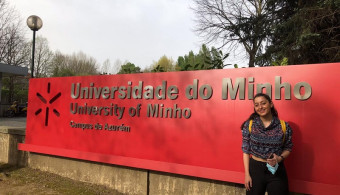 Student Lama Abboud is undertaking a scholarship to study at the University of Minho, Portugal, with funding from Erasmus Plus