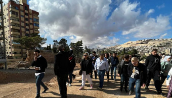 رحلة علمية إلى موقع قيد الانشاء لأبنية جمعية المنهل في مشروع دمر في كلية الهندسة المعمارية