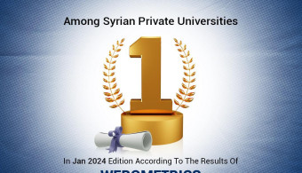 The Arab International University Ranked First on the Syrian Private Universities in January 2024 edition of Transparent Index Related to Scientific Research According to Ranking WEB of University